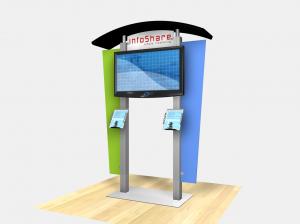 REPO-1230 / Large Monitor Kiosk with Arch Canopy