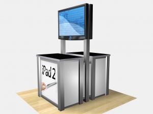 REPO-1233 / Double-Sided Rectangular Counter Kiosk